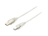 Equip USB Kabel 2.0 A-B St/St 3.00m transparent Polybeutel