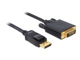 DELOCK Displayport Kabel DP -> DVI(24+1) St/St 2.00m schwarz