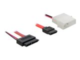 DELOCK SATA-Kabel Slim 13pin -> SATA 7pin +2pin Molex 0.30m