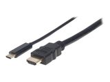 MANHATTAN USB Typ C auf HDMI-Adapterkabel 1m schwarz