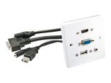 LINDY Wanddose VGA/HDMI/USB/3.5mm Stereo