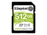 SD Card 512GB Kingston SDXC Canvas+ (Class10) V30 retail