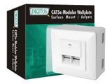 DIGITUS Aufputzdose Cat5e 2xRJ45 geschirmt Signalweiß