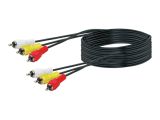 Schwaiger Audiokabel AV Cinchkabel 3,0m Schwarz