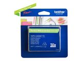Schriftband Brother 12mmx5m apfelgrün/weiß TZe-MQG35