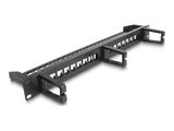 DELOCK 19" Keystone Patchpanel 16 Port mit 3 Bügeln 1 HE sch