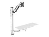 DIGITUS WAH Arbeitspl. 0"-32" 1TFT+TAS 2Gelenke weiß Max.8KG