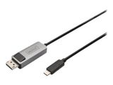 DIGITUS USB 3.2 Anschlusskabel Typ C --> DP St./St. 1m schw.