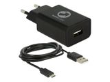 Ladeadapter Navilock Eurostecker -> 1x USB Typ A schwarz