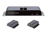 Techly HDMI 1x2 Extender/Splitter Set mit IR ber RJ45 500m