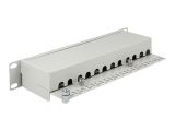 DELOCK 10" Patchpanel 12 Port Cat.6A grau