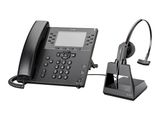 Poly VVX 450 VoIP Telefon TAA 12 Leitungen Schwarz