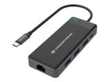 CONCEPTRONIC Dock USB-C->2xHDMI,3xUSB3.0,GbE,100WPD 25cm gr