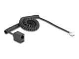Delock Telefonkabel/Spiralkabel RJ11 St. zu RJ11 Bu. 3m