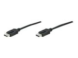Techly DisplayPort 1.4, Audio/Video Kabel, schwarz, 1m