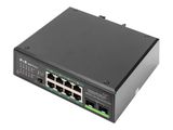 DIGITUS Switch Ind. 8-Port Gigabit 30W PoE Unmanaged schwar