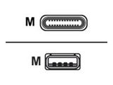 Equip Kabel USB-A 3.2 -> C St/St 1.00m 3A/20V ws