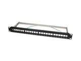 Logilink Keystone Patchpanel 19", 24 Module, leer, schw.