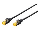 DIGITUS CAT 6A S/FTP Patchkabel, 0,5m, schwarz
