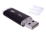 Silicon Power USB-Stick 16GB USB2.0 U02 Plastic Black