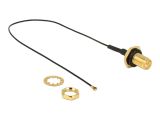 DELOCK HF Kabel RP-SMA -> MHF Bu/St 0.20m zum Einbau