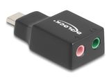 DELOCK Externe USB Soundkarte Typ-C 2x3,5mm Klinkenbu.Plug&p