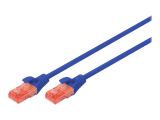 DIGITUS CAT 6 U/UTP Patchkabel - LSZH, 10 Stück, 5m, blau