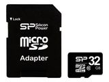 MicroSD Card 32GB Silicon Power SDHC CL.10 inkl. Adapter