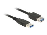 DELOCK USB Verl. USB3.0 A -> A St/Bu 0.50m schwarz