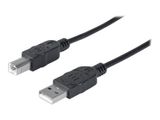 MANHATTAN USB Kabel A -> B St/St 1.80m schwarz