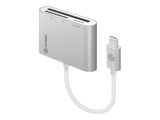 Alogic Card Reader USB-C SD, Micro SD, Compact Flash Silber