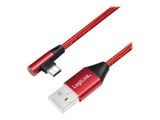 Logilink USB-Stecker USB 2.0 zu USB-C (90° gewinkelt) 0,3m