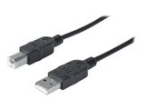 MANHATTAN USB Kabel A -> B St/St 3.00m schwarz