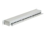 DELOCK 19" Patchpanel 24-Port Cat6 geschirmt grau