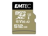 Emtec mSD 512GB UHS-I U3 V30 A2 SpeedIN Pro + Adapter