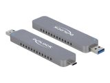 DELOCK Externes Gehäuse für M.2 NVMe PCIe SSD USB TYP C & A