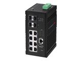 EDIMAX Switch Industrial 8-Port Gigabit PoE+ WebM. 4xSFP
