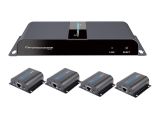 Techly HDMI 1x4 Extender/Splitter mit IR ber RJ45 50m