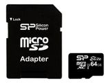 Silicon Power MicroSD Card 64GB UHS-1 Elite/CL.10 inkl.Adap