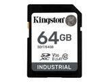 SD Card 64GB Kingston SDXC Industrial -40C to 85C retail