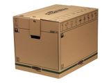 BankersBox Umzugsbox XL 127L verstärkt braun/schwarz 5VE