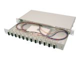 DIGITUS LWL Spleißbox 1HE bestückt 12x SC DX OM4 grau