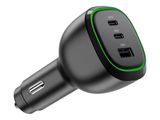 Alogic KFZ Lagegerät 165W 3Port 2xUSB-C+1xUSB-A+USB-C Kabel