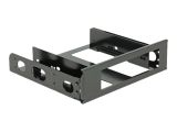 DELOCK Einbaurahmen 1x 3,5" für 5,25"Schachr Alu schwarz