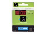 DYMO D1 Schriftband 19mmx7.0m schwarz->rot