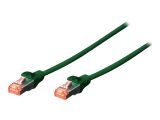 DIGITUS Patchkabel Cat6 S/FTP 2xRJ45 2.0m grün Hebelschutz Polybeutel