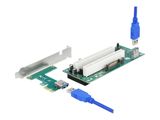 DELOCK Riser Karte PCI Express x1 zu 2x PCI 32 Bit Slot 60cm