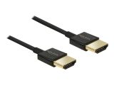 DELOCK HDMI Kabel Ethernet A -> A St/St 2.00m 3D 4K slim