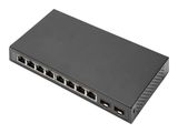 DIGITUS Switch 8-Port Gigabit + 2xSFP unmanaged schwarz