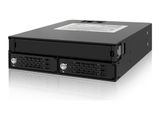 Backplane IcyDock 2x6,3cm SATAI-III/SAS in 1x5,25" HDD/SSD